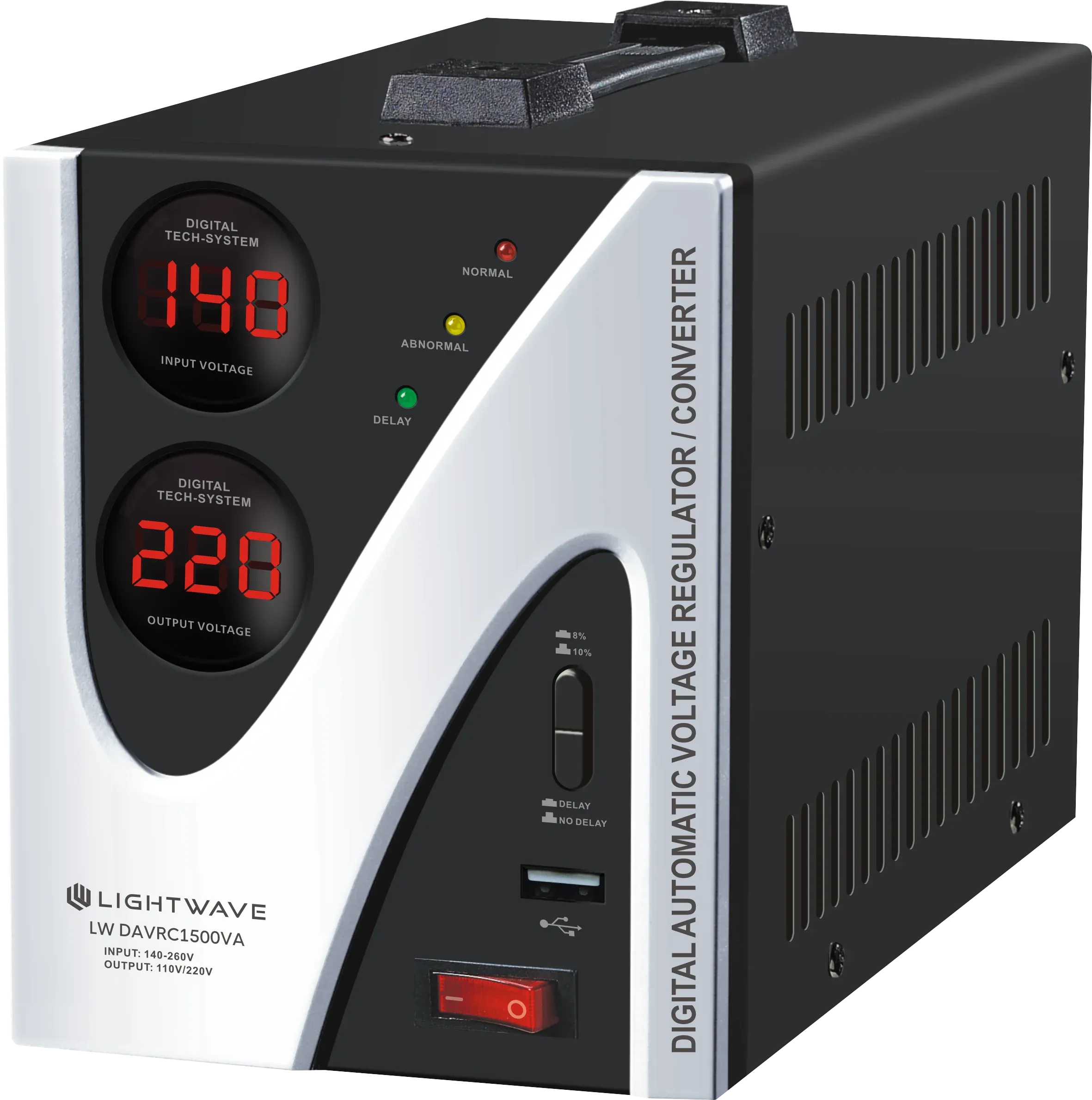 Lightwave LW-DAVRC1500VA Voltage Stabilizer | Digital 1500VA Power