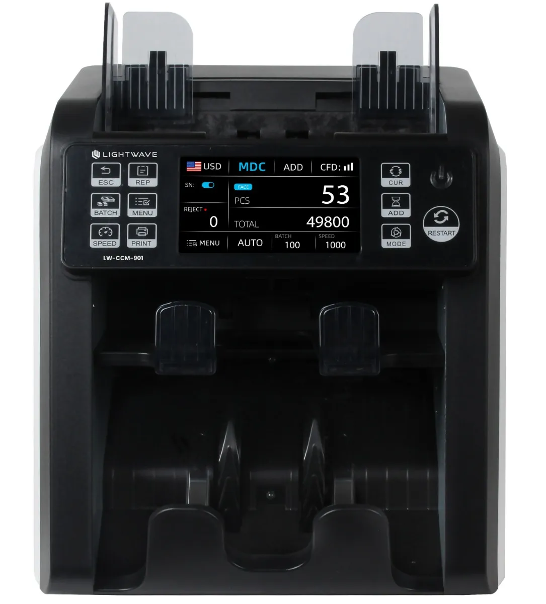 Lightwave LW-CCM-901 Touchscreen Money Counting Machine
