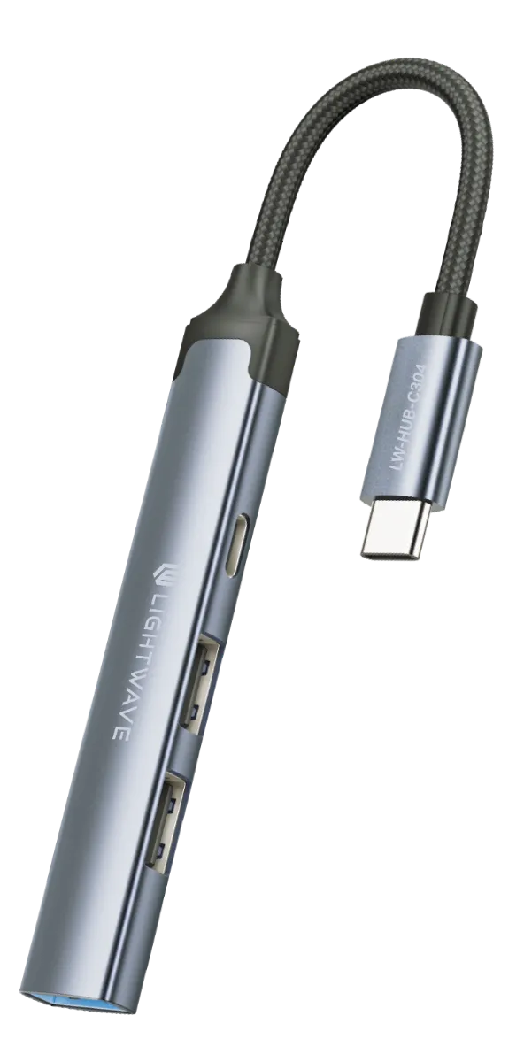 Lightwave LW-HUB1-C304 USB-C Type 4 in 1 Hub Adapter
