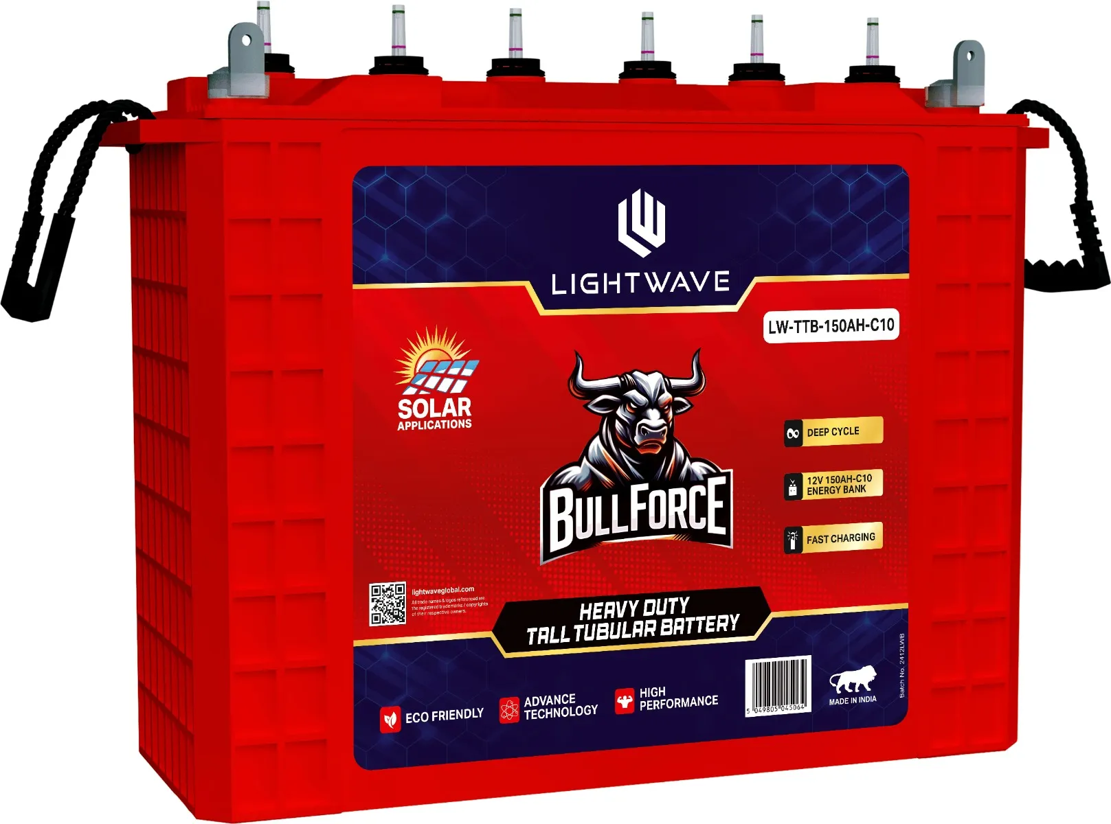 Lightwave Tall Tubular Battery (LW-TTB-150AH-C10)
